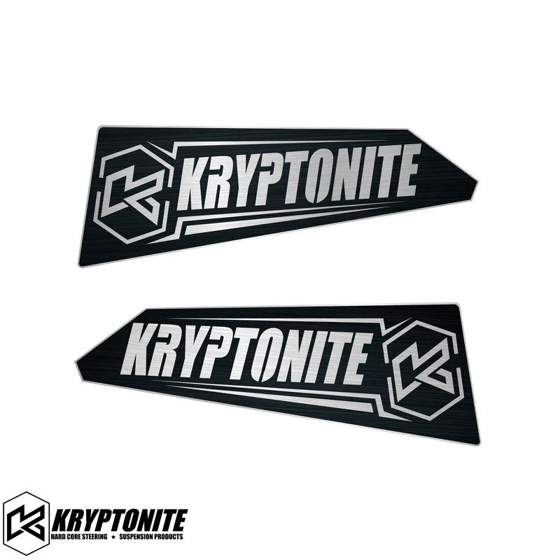 KRYPTONITE UPPER CONTROL ARM STAINLESS LOGO PLATES | 2011–2025 GM HD