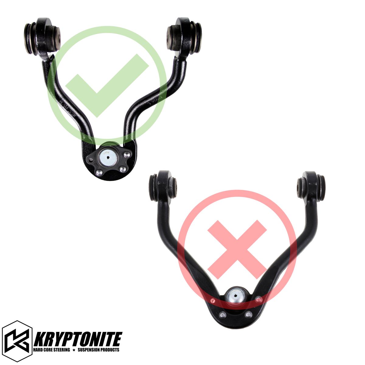 Kryptonite Upper Control Arm Kit for 1988-1998 K1500 Trucks and SUVS