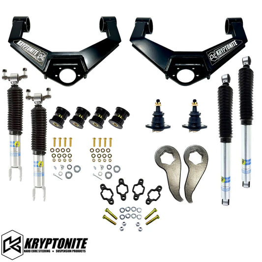 KRYPTONITE STAGE 3 LEVELING KIT WITH BILSTEIN SHOCKS FOR 2011–2019 CHEVY/GMC 2500HD/3500HD