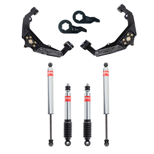 Kryptonite Stage 3 Leveling Kit with Eibach Shocks for 2001–2010 Chevy/GMC HD Trucks & 2002–2009 Hummer H2