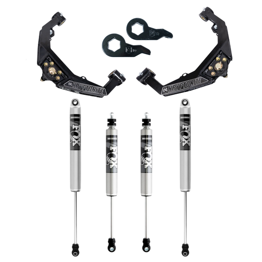 Kryptonite Stage 3 Leveling Kit with Fox Shocks for 2001–2010 Chevy/GMC HD Trucks & 2002–2009 Hummer H2