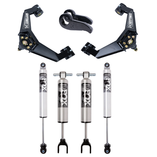 Kryptonite Stage 3 Leveling Kit with Fox 2.5 HTO Shocks for 2011–2019 Chevy/GMC 2500HD/3500HD