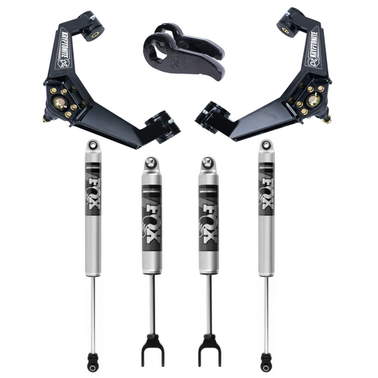 Kryptonite Stage 3 Leveling Kit with Fox Shocks for 2011–2019 Chevy/GMC 2500HD/3500HD