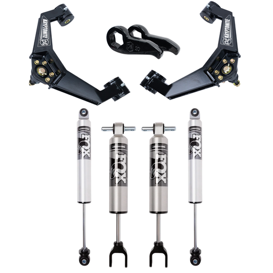 Kryptonite Stage 3 Leveling Kit with Fox 2.5 HTO Shocks for 2020-2026 Chevy/GMC 2500HD/3500