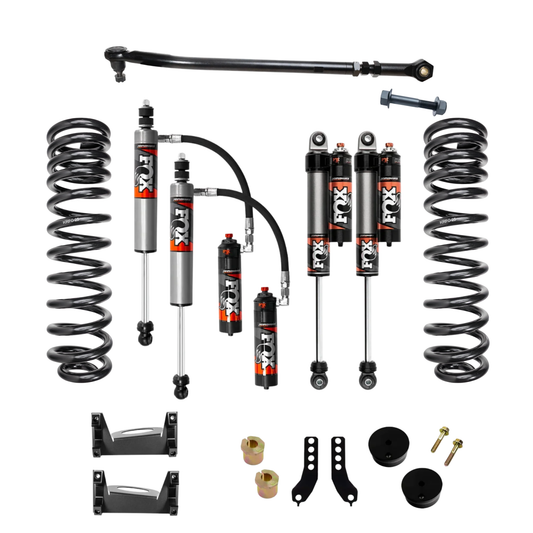 Kryptonite Stage 2 Leveling Kit with Fox 2.5 Performance Elite Shocks for 2017-2026 Ford Super Duty F250/F350