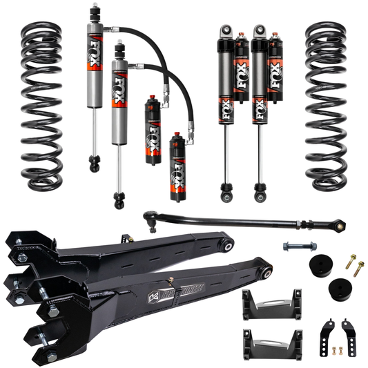 Kryptonite Stage 3 Leveling Kit with Fox 2.5 Performance Elite Shocks for 2017-2026 Ford Super Duty F250/F350